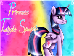 Size: 1600x1200 | Tagged: safe, artist:lada03, twilight sparkle, twilight sparkle (alicorn), alicorn, pony, abstract background, female, looking at you, mare, smiling, solo