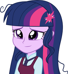 Size: 3001x3286 | Tagged: safe, artist:cloudyglow, sci-twi, twilight sparkle, equestria girls, friendship games, .ai available, clothes, crystal prep academy uniform, crystal prep shadowbolts, cute, necktie, school uniform, simple background, smiling, solo, transparent background, twiabetes, vector