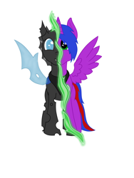 Size: 2448x3264 | Tagged: safe, artist:officiallunardj, oc, oc only, oc:lexi, alicorn, changeling, pony, solo