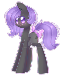 Size: 1024x1178 | Tagged: safe, artist:twily-star, oc, oc only, earth pony, pony, bow, female, hair bow, mare, simple background, solo, transparent background, watermark