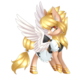 Size: 2617x2582 | Tagged: safe, artist:scarlet-spectrum, oc, oc only, oc:heaven's light, pony, clothes, dress, ear piercing, earring, jewelry, piercing, simple background, solo, transparent background