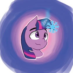 Size: 3600x3600 | Tagged: safe, artist:purpleblackkiwi, twilight sparkle, adorable face, button, cute, magic, solo