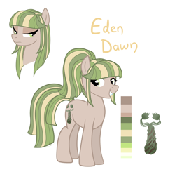 Size: 2604x2548 | Tagged: safe, artist:elskafox, oc, oc only, oc:eden dawn, reference sheet, solo