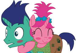 Size: 1266x886 | Tagged: safe, artist:mlpfimlover97, branch (trolls), dreamworks trolls, ponified, poppy, tree branch, trolls