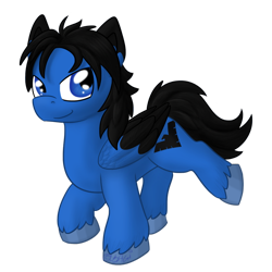 Size: 1024x1024 | Tagged: safe, artist:usagi-zakura, pony, dc comics, dick grayson, nightwing, ponified, simple background, solo, transparent background