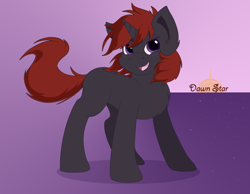 Size: 800x620 | Tagged: safe, artist:digoraccoon, oc, oc only, oc:dawn star, pony, unicorn, female, filly, gradient background, solo