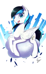 Size: 1200x1920 | Tagged: safe, artist:joe0316, artist:laptop-pone, oc, oc only, oc:cloud berry, pegasus, pony, cloud, female, looking at you, mare, solo