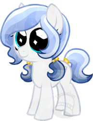 Size: 505x654 | Tagged: safe, artist:tambelon, oc, oc only, oc:lapis lazuli, crystal pony, pegasus, pony, female, filly, jewelry, next generation, offspring, parent:king sombra, parent:oc:opalescent pearl, parents:canon x oc, solo, watermark