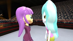 Size: 1280x720 | Tagged: safe, ginger owlseye, paisley, equestria girls, 3d, face to face, gmod