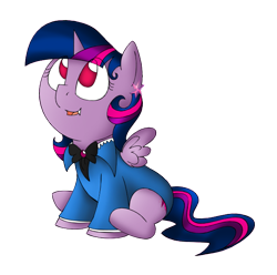 Size: 604x598 | Tagged: safe, artist:stuflox, twilight sparkle, twilight sparkle (alicorn), alicorn, pony, undead, vampire, vampony, clothes, filly, mondego, monsparkle, simple background, solo, the count of monte cristo, transparent background