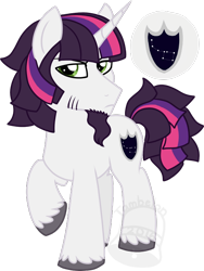 Size: 526x700 | Tagged: safe, artist:tambelon, oc, oc only, oc:prince evening star, pony, unicorn, male, next generation, offspring, parent:oc:king bray, parent:twilight sparkle, parents:canon x oc, solo, stallion, watermark