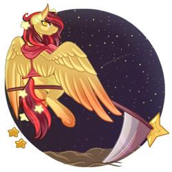 Size: 5000x5000 | Tagged: safe, artist:amazing-artsong, oc, oc only, oc:star seeker, pegasus, pony, absurd resolution, female, looking at you, looking back, looking back at you, mare, simple background, sitting, solo, stars, transparent background