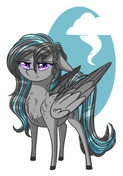 Size: 1041x1500 | Tagged: safe, artist:australian-senior, oc, oc only, oc:supercell, pegasus, pony, chest fluff, chibi, commission, cute, simple background, solo, transparent background