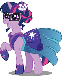 Size: 4442x5381 | Tagged: safe, artist:sugar-loop, sci-twi, twilight sparkle, pony, unicorn, legend of everfree, absurd resolution, clothes, crystal gala, crystal gala dress, cute, dress, equestria girls ponified, female, glasses, hooves, horn, mare, open mouth, ponified, raised hoof, simple background, solo, transparent background, twiabetes, vector