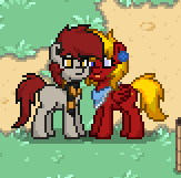 Size: 163x161 | Tagged: safe, oc, oc only, oc:firetorch, boop, pony town, torch