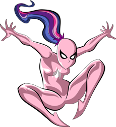 Size: 1280x1393 | Tagged: safe, artist:mad-54, sci-twi, twilight sparkle, equestria girls, commission, marvel, marvel comics, simple background, solo, spider-girl, spider-man, transparent background