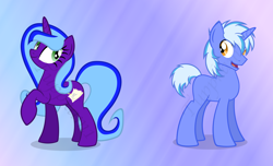 Size: 2640x1600 | Tagged: safe, artist:tuppkam1, oc, oc only, pony, unicorn, female, male, mare, raised hoof, stallion