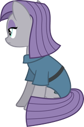 Size: 1047x1580 | Tagged: safe, artist:burdo49, derpibooru exclusive, maud pie, the gift of the maud pie, .svg available, lidded eyes, side view, simple background, sitting, solo, svg, transparent background, vector