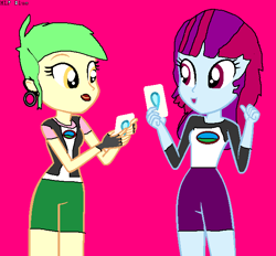 Size: 626x582 | Tagged: safe, artist:cg1995, cherry crash, mystery mint, equestria girls, legend of everfree, base used, everfree customs