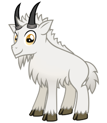 Size: 2600x3000 | Tagged: safe, artist:cheezedoodle96, oc, oc only, oc:goaty mcgoatface, goat, .svg available, cloven hooves, looking at you, simple background, smiling, solo, svg, transparent background, vector