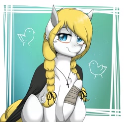 Size: 1867x1838 | Tagged: safe, artist:dollpone, oc, oc only, oc:nameless, pegasus, pony, colored pupils, female, mare, solo