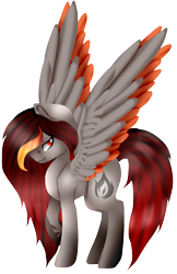 Size: 1483x2292 | Tagged: safe, artist:ohhoneybell, oc, oc only, oc:small spark, pegasus, pony, colored wings, colored wingtips, female, mare, simple background, solo, transparent background