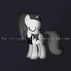 Size: 1280x1280 | Tagged: safe, artist:aldobronyjdc, album cover, ariana grande, music, parody, ponified, ponified album cover, simple background, solo, transparent background