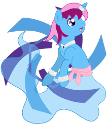 Size: 1750x2050 | Tagged: safe, artist:zanture-angel, oc, oc only, oc:parcly taxel, armband, bracelet, collar, cute, cutie mark, floating, gem, genie, happy, horn ring, jewelry, ocbetes, requested art, saddle arabia, sapphire, simple background, smiling, solo, transparent background, waistband, wingless