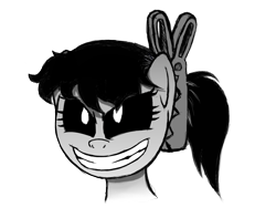 Size: 1920x1440 | Tagged: safe, artist:ponyhd, pony, bear trap, black eye, crossover, erma, ponified, ponytail