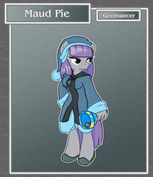 Size: 1688x1950 | Tagged: safe, artist:brownie-bytes, maud pie, anthro, earth pony, unguligrade anthro, bell, crossover, female, final fantasy, geomancer, solo