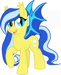 Size: 600x736 | Tagged: safe, artist:tambelon, oc, oc only, oc:shimmering satin, bat pony, pony, female, filly, simple background, solo, transparent background