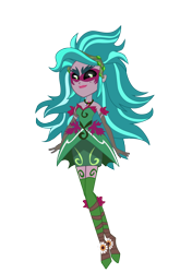 Size: 1100x1562 | Tagged: safe, artist:kigupony, gaea everfree, gloriosa daisy, equestria girls, legend of everfree, clothes, floating, magical geodes, simple background, solo, transparent background, vector