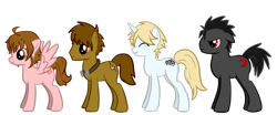 Size: 900x375 | Tagged: safe, artist:caramelcat123, pegasus, pony, unicorn, cherry blossoms, fai, flower, flower blossom, kurogane, ponies, syaoran, tsubasa reservoir chronicles