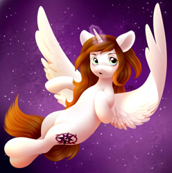 Size: 1024x1032 | Tagged: safe, artist:furuwaru, oc, oc only, alicorn, pony, alicorn oc, solo, space