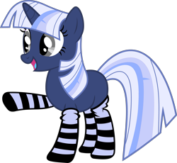 Size: 7000x6428 | Tagged: safe, artist:steampunk-brony, oc, oc only, oc:silverlay, absurd resolution, clothes, recolor, simple background, socks, solo, striped socks, transparent background, vector