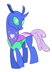 Size: 1500x2100 | Tagged: safe, artist:cloudy95, oc, oc only, oc:therix, changedling, changeling, to where and back again, changeling oc, female, simple background, solo, transparent background