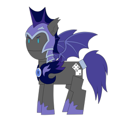 Size: 2100x2100 | Tagged: safe, artist:raven65286528, oc, oc only, oc:au hasard, bat pony, pony, armor, canada, canadian, helmet, night guard, royal guard, solo, south park, standing, terrence and phillip