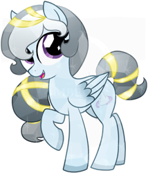 Size: 800x936 | Tagged: safe, artist:tambelon, oc, oc only, oc:glacier, crystal pony, pegasus, pony, female, mare, solo