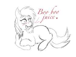 Size: 2400x1800 | Tagged: safe, artist:fluffsplosion, oc, oc only, fluffy pony, vampire, monochrome