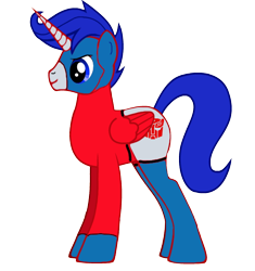 Size: 532x567 | Tagged: safe, alicorn, pony, pony creator, crossover, optimus prime, pony maker, simple background, solo, transformers, transparent background