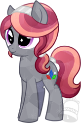 Size: 400x611 | Tagged: safe, artist:tambelon, oc, oc only, oc:precious gem, crystal pony, pony, female, filly, next generation, offspring, parent:oc:mystic omen, parent:oc:sterling silver, parents:oc x oc, simple background, solo, transparent background