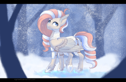 Size: 3588x2353 | Tagged: safe, artist:nightskrill, oc, oc only, pegasus, pony, digital art, plot, snow, solo