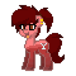 Size: 600x600 | Tagged: safe, artist:radical user 76, oc, oc only, oc:red wine, food pony, original species, aquine, pixel art, pony town, simple background, soda pony, solo, transparent background