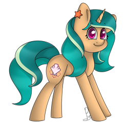 Size: 1231x1200 | Tagged: safe, artist:soundwavepie, oc, oc only, oc:ocress conchiglia, pony, unicorn, simple background, solo, transparent background