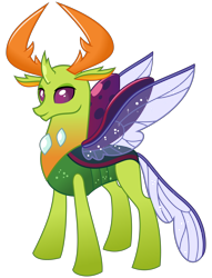 Size: 2600x3400 | Tagged: safe, artist:cheezedoodle96, thorax, changedling, changeling, to where and back again, .svg available, king thorax, simple background, solo, spread wings, svg, transparent background, vector