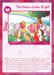 Size: 788x1088 | Tagged: safe, artist:arcadianphoenix, artist:ithryskylark, apple bloom, babs seed, diamond tiara, featherweight, pipsqueak, scootaloo, silver spoon, sweetie belle, tag-a-long, twist, apple tree, charity, cutie mark crusaders, rainbow, scooter, text, thin mint, tree, twilight sparkle's secret shipfic folder