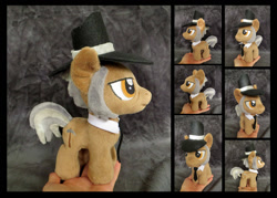 Size: 1024x733 | Tagged: safe, artist:fireflytwinkletoes, igneous rock pie, earth pony, pony, bald, cute, hat, irl, male, photo, plushie, solo, stallion