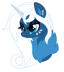 Size: 918x1039 | Tagged: safe, artist:lupulrafinat, oc, oc only, oc:glacie, original species, pony, bust, crystalline, female, mare, portrait, simple background, solo, transparent background