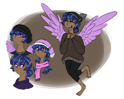 Size: 1763x1409 | Tagged: safe, artist:australian-senior, twilight sparkle, twilight sparkle (alicorn), oc, oc:twilight invictus, alicorn, human, pegasus, pony, alternate universe, bust, humanized, kirindos, portal, sketch, sketch dump, winged humanization, wings