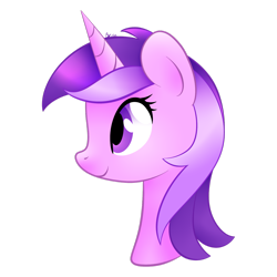 Size: 1280x1280 | Tagged: safe, artist:orcakisses, part of a set, amethyst star, sparkler, pony, unicorn, bust, portrait, profile, simple background, smiling, solo, transparent background